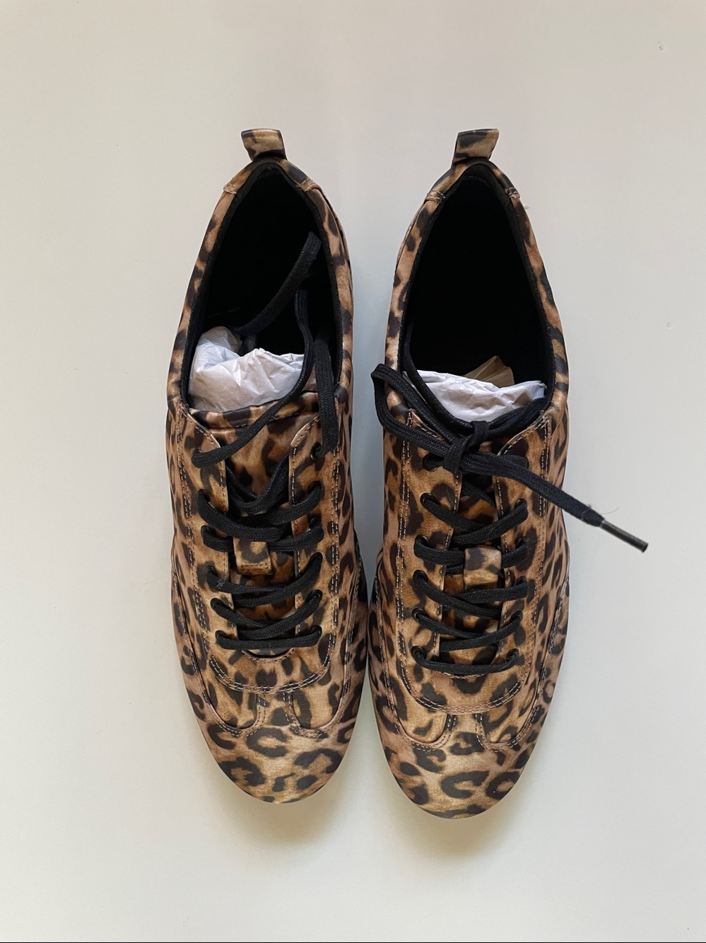 Anthropologie. Maeve. Leopard Print, Lace-up Sneakers. Size 41.